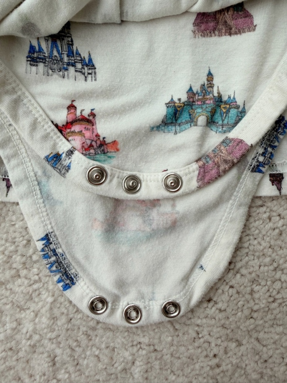 Little Crowns and Capes Princess Castle Print Twirl Bodysuit - Picture 5 of 9